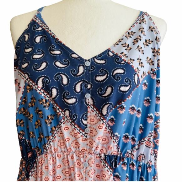 Isabel Maternity Dress by Ingred & Isabel Paisley Patchwork Midi Maxi XXL NEW - Picture 3 of 12